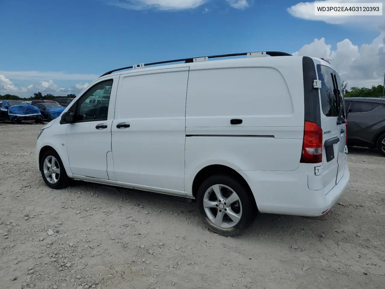 2016 Mercedes-Benz Metris VIN: WD3PG2EA4G3120393 Lot: 63779335