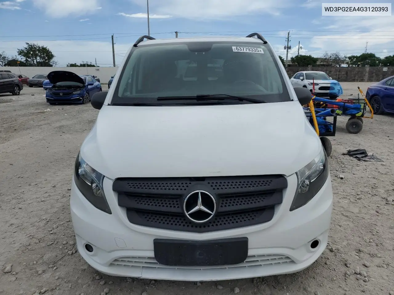 2016 Mercedes-Benz Metris VIN: WD3PG2EA4G3120393 Lot: 63779335