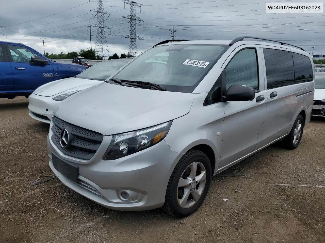 2016 Mercedes-Benz Metris VIN: WD4PG2EE6G3162028 Lot: 65303235