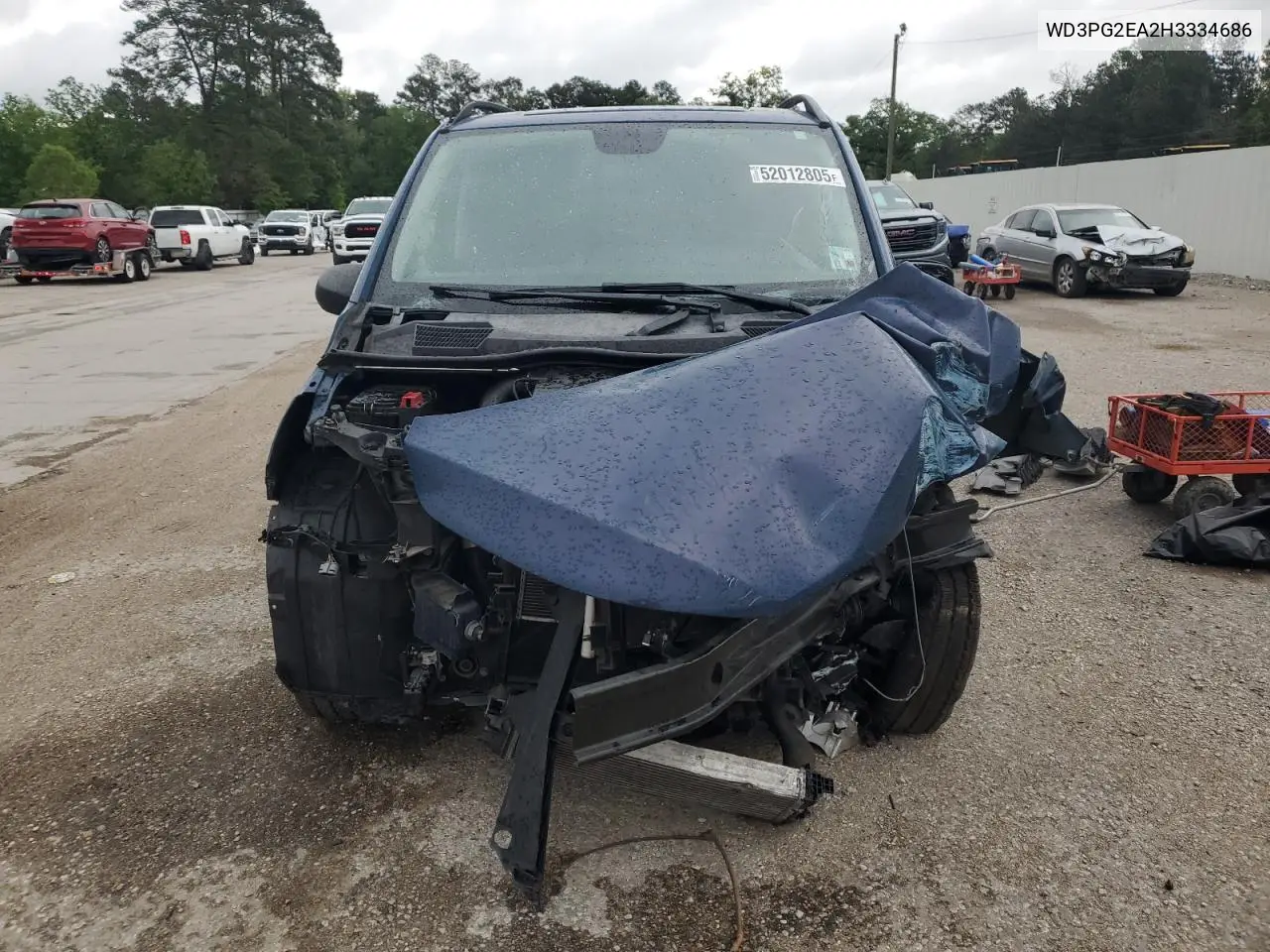 2017 Mercedes-Benz Metris VIN: WD3PG2EA2H3334686 Lot: 52012805