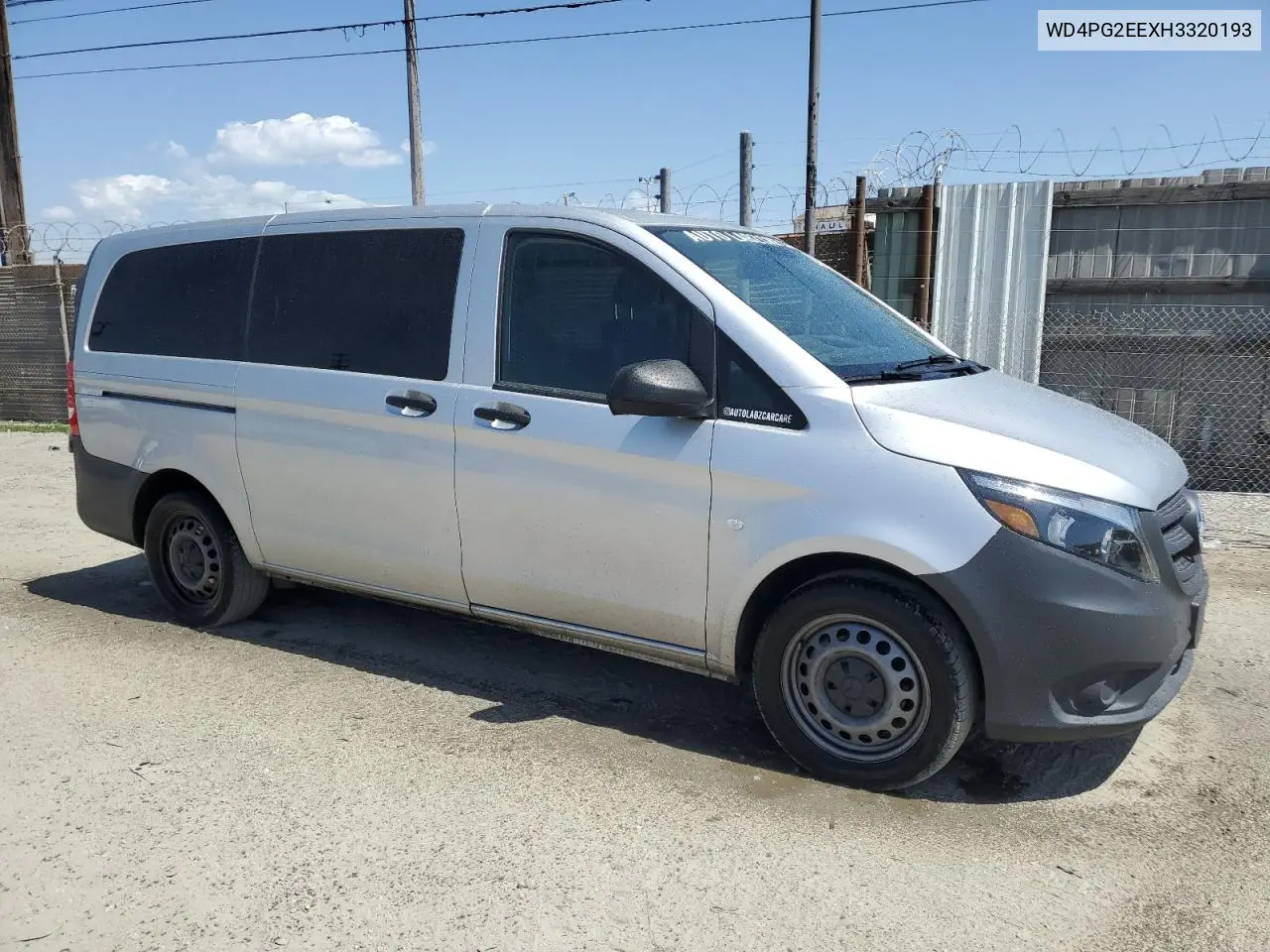 2017 Mercedes-Benz Metris VIN: WD4PG2EEXH3320193 Lot: 52080775