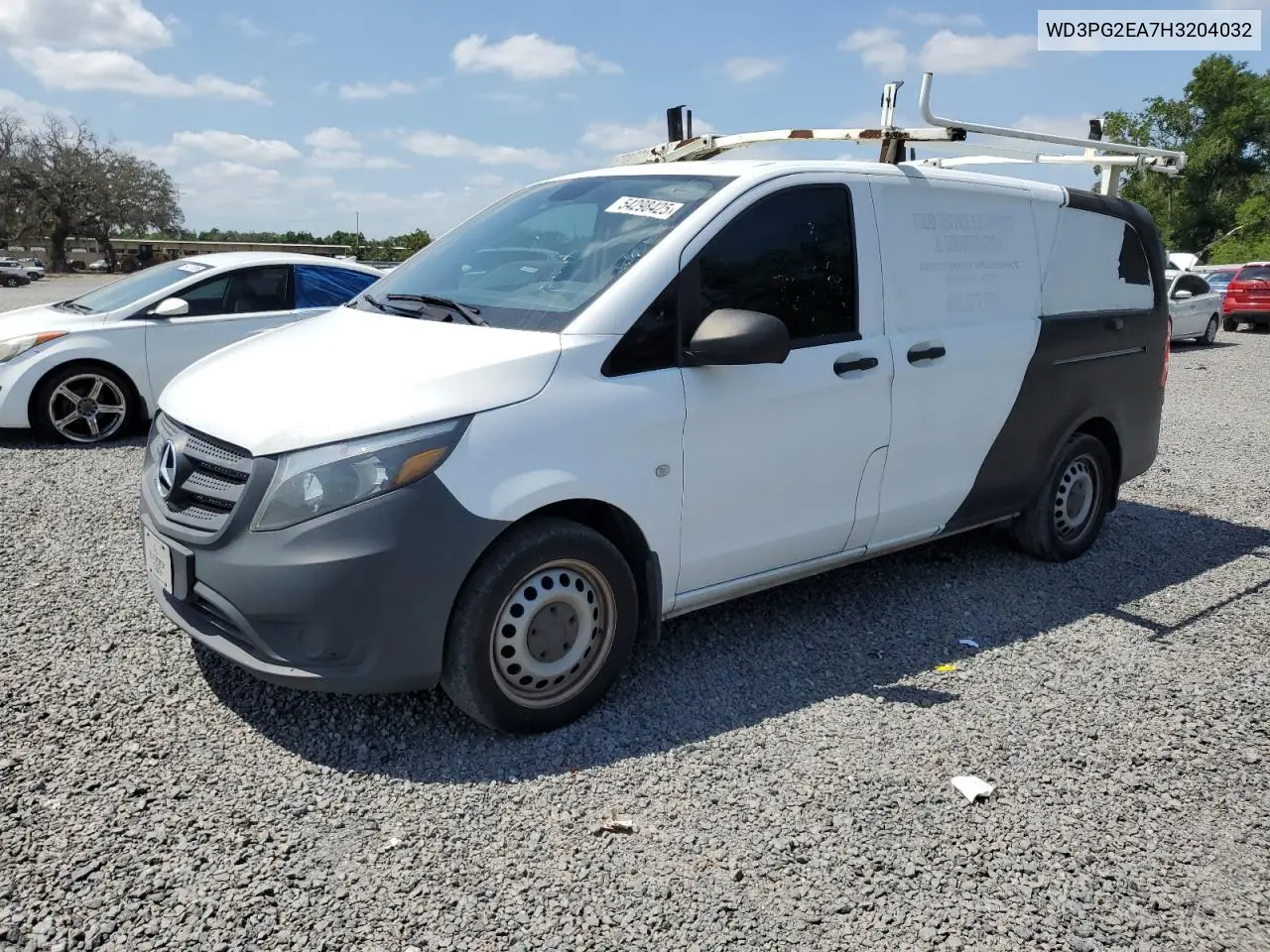 2017 Mercedes-Benz Metris VIN: WD3PG2EA7H3204032 Lot: 54298425