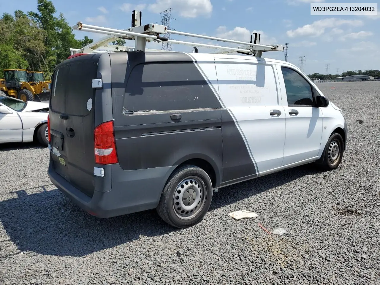 2017 Mercedes-Benz Metris VIN: WD3PG2EA7H3204032 Lot: 54298425