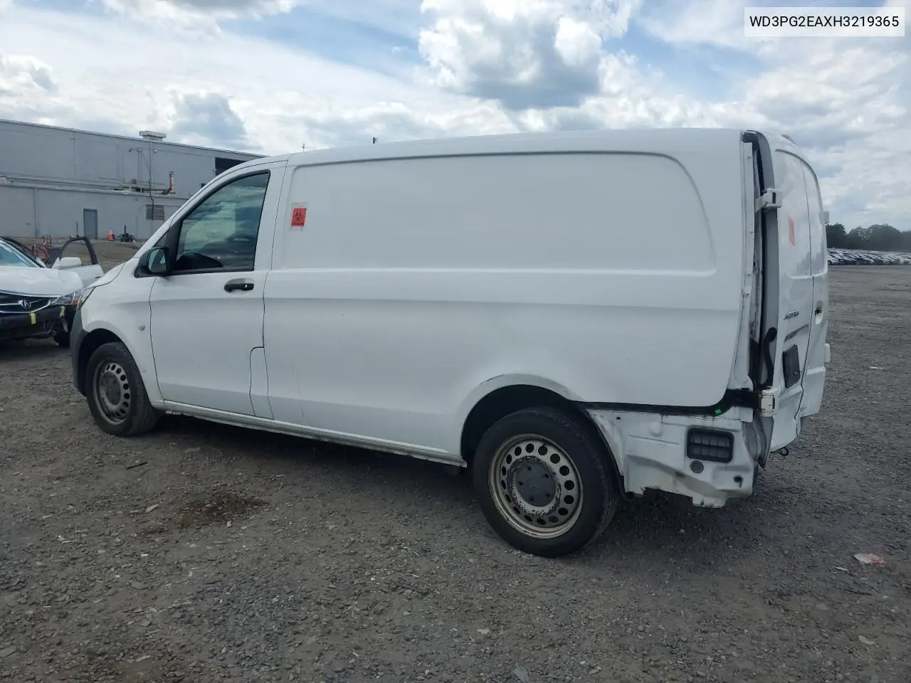 2017 Mercedes-Benz Metris VIN: WD3PG2EAXH3219365 Lot: 55836705