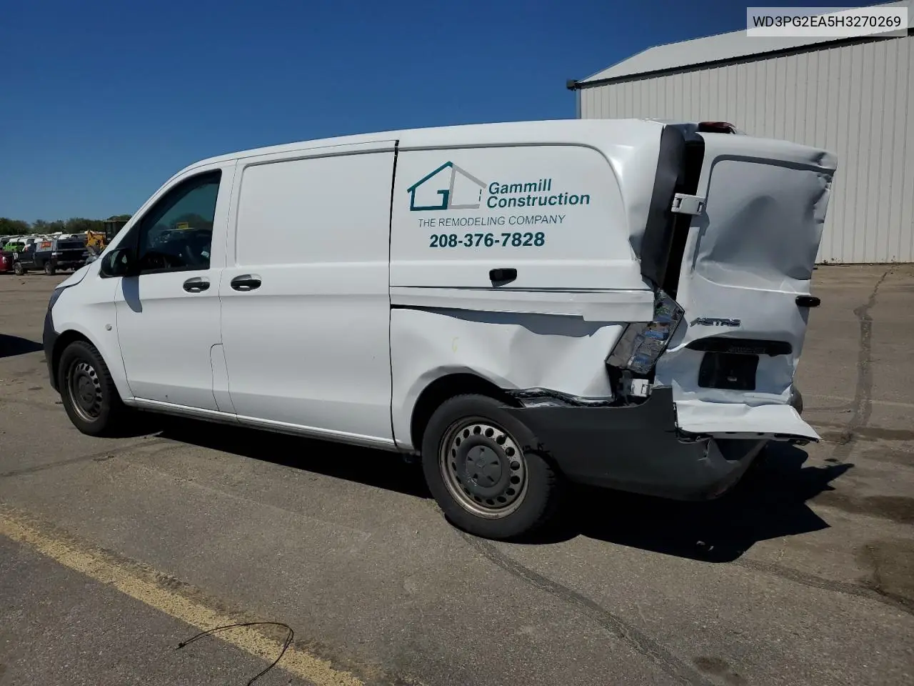 2017 Mercedes-Benz Metris VIN: WD3PG2EA5H3270269 Lot: 55990805