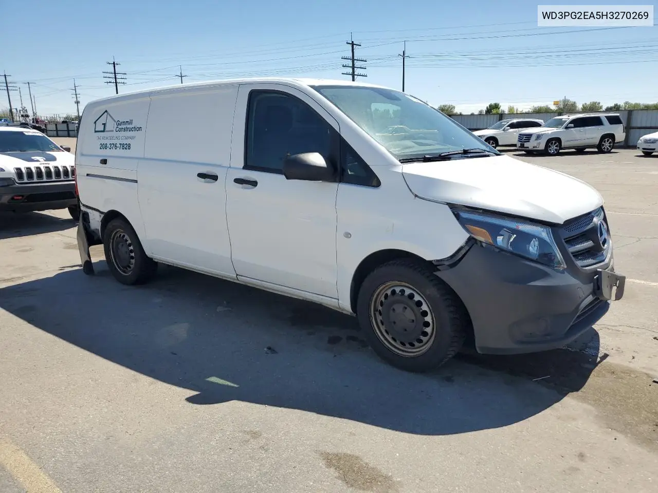 2017 Mercedes-Benz Metris VIN: WD3PG2EA5H3270269 Lot: 55990805