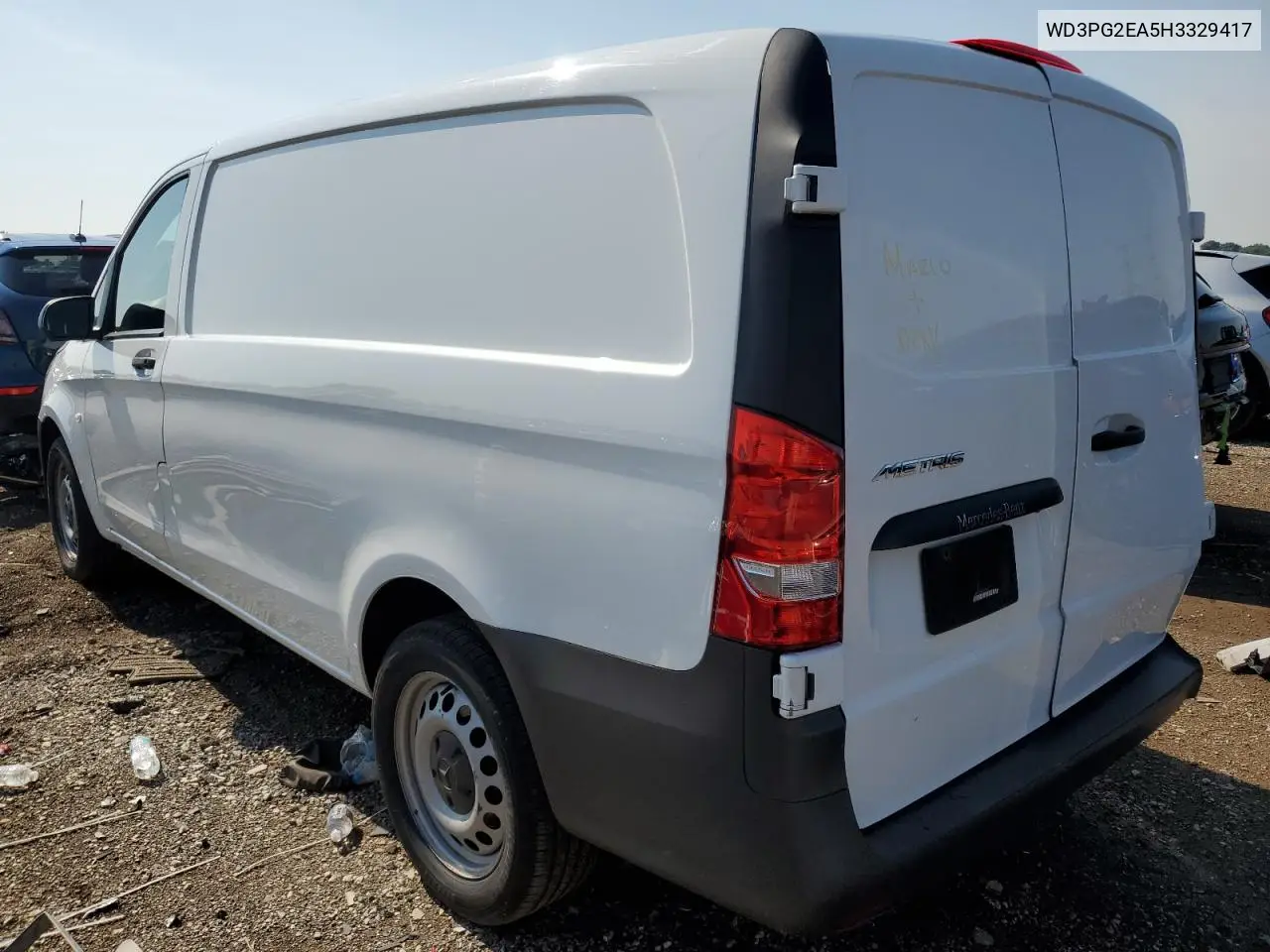 2017 Mercedes-Benz Metris VIN: WD3PG2EA5H3329417 Lot: 63420645