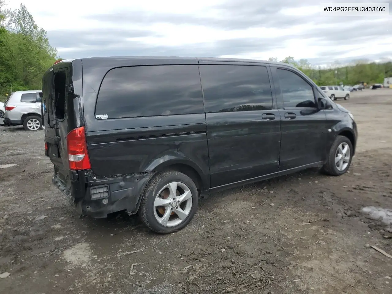 2018 Mercedes-Benz Metris VIN: WD4PG2EE9J3403460 Lot: 55995825