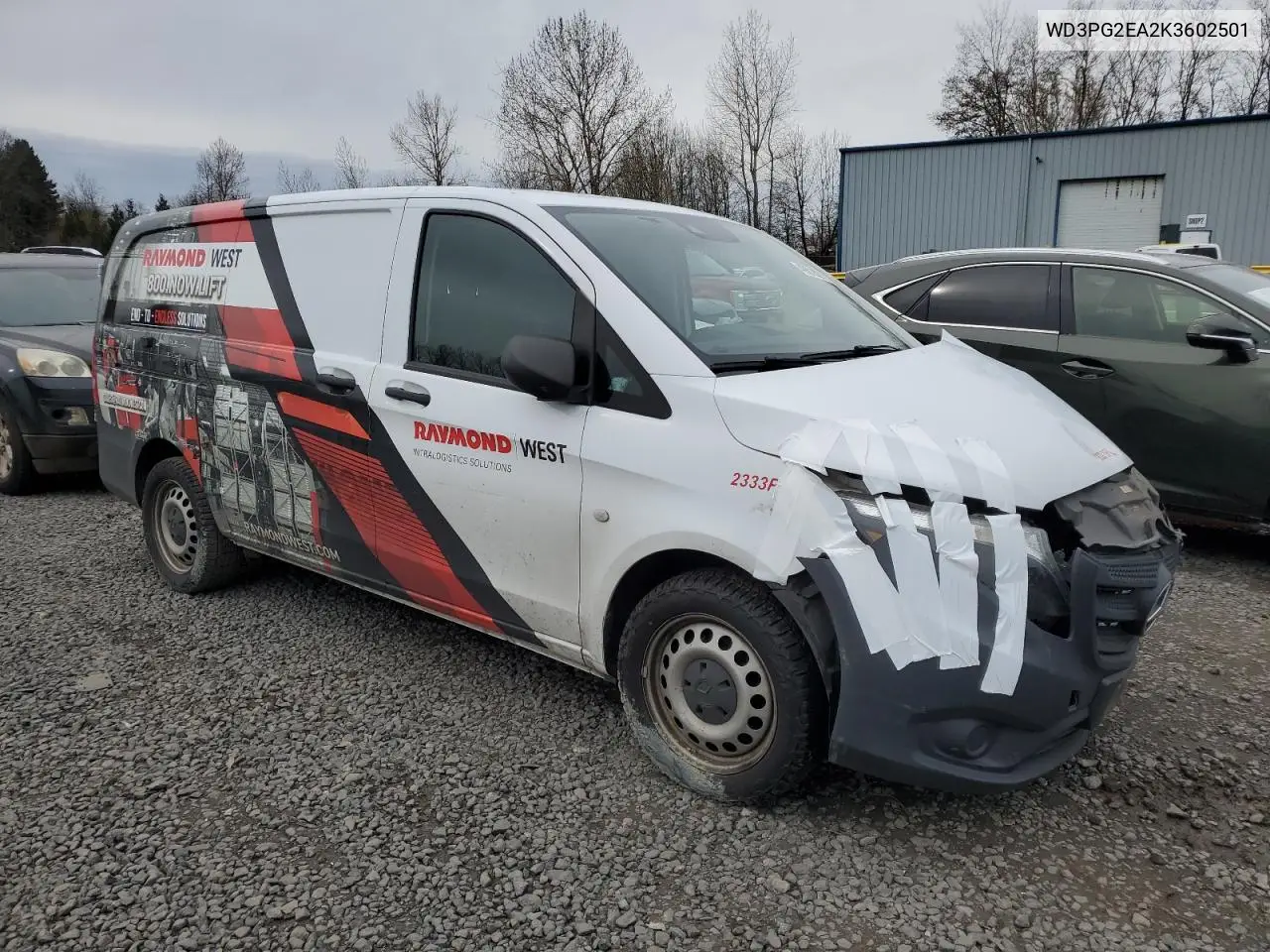 2019 Mercedes-Benz Metris VIN: WD3PG2EA2K3602501 Lot: 49818215