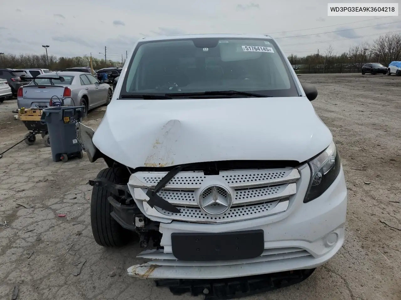 2019 Mercedes-Benz Metris VIN: WD3PG3EA9K3604218 Lot: 51764145