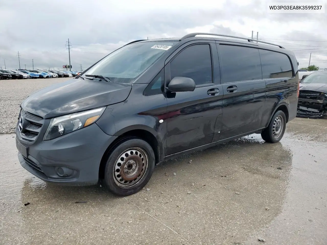 2019 Mercedes-Benz Metris VIN: WD3PG3EA8K3599237 Lot: 55420185