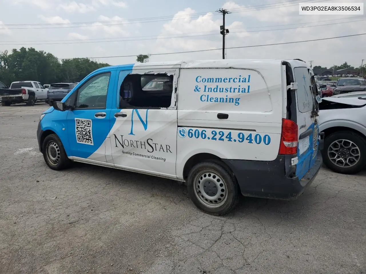 2019 Mercedes-Benz Metris VIN: WD3PG2EA8K3506534 Lot: 59255825
