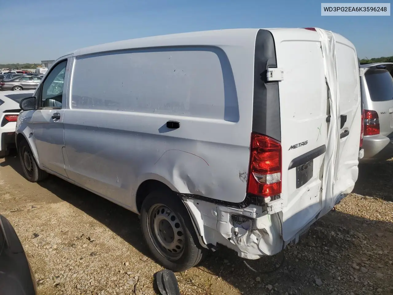 2019 Mercedes-Benz Metris VIN: WD3PG2EA6K3596248 Lot: 61276835