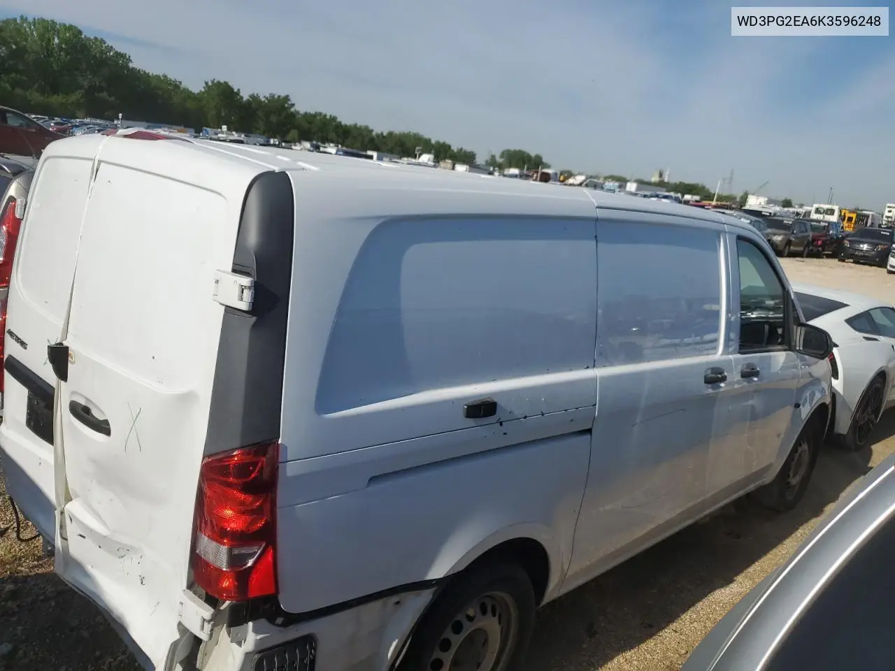 2019 Mercedes-Benz Metris VIN: WD3PG2EA6K3596248 Lot: 61276835