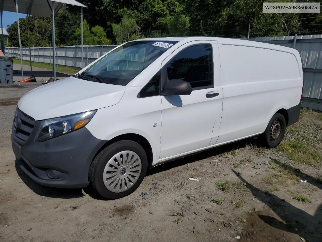 2019 Mercedes-Benz Metris VIN: WD3PG2EA9K3605475 Lot: 61710875