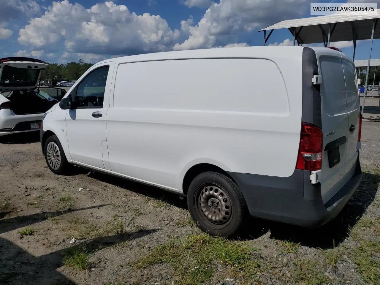 2019 Mercedes-Benz Metris VIN: WD3PG2EA9K3605475 Lot: 61710875