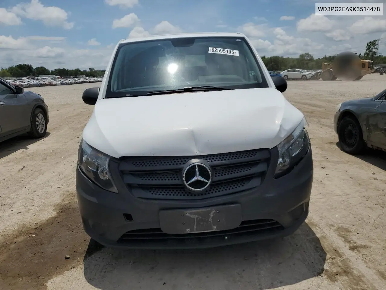 2019 Mercedes-Benz Metris VIN: WD3PG2EA9K3514478 Lot: 62595105