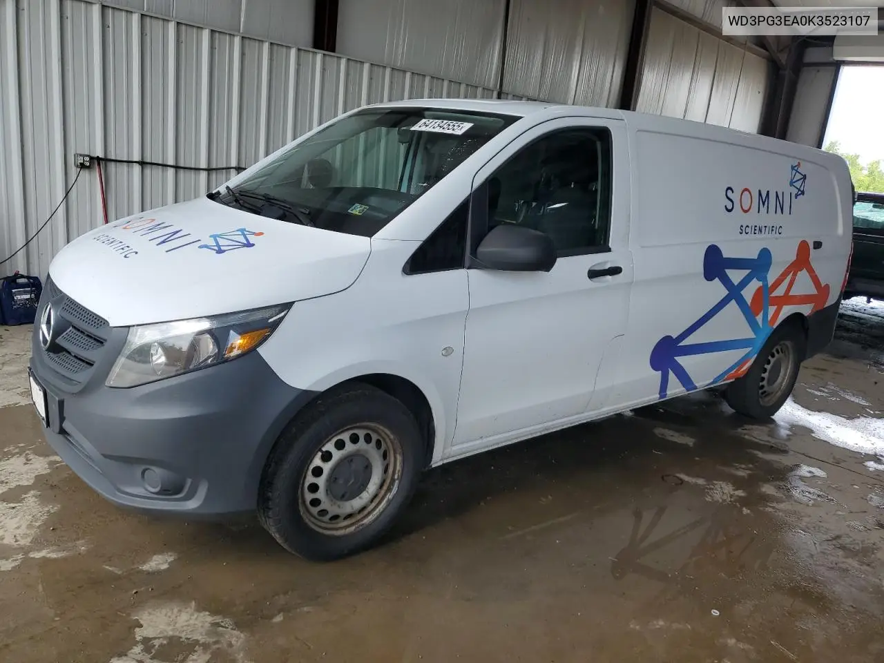 2019 Mercedes-Benz Metris VIN: WD3PG3EA0K3523107 Lot: 64134555