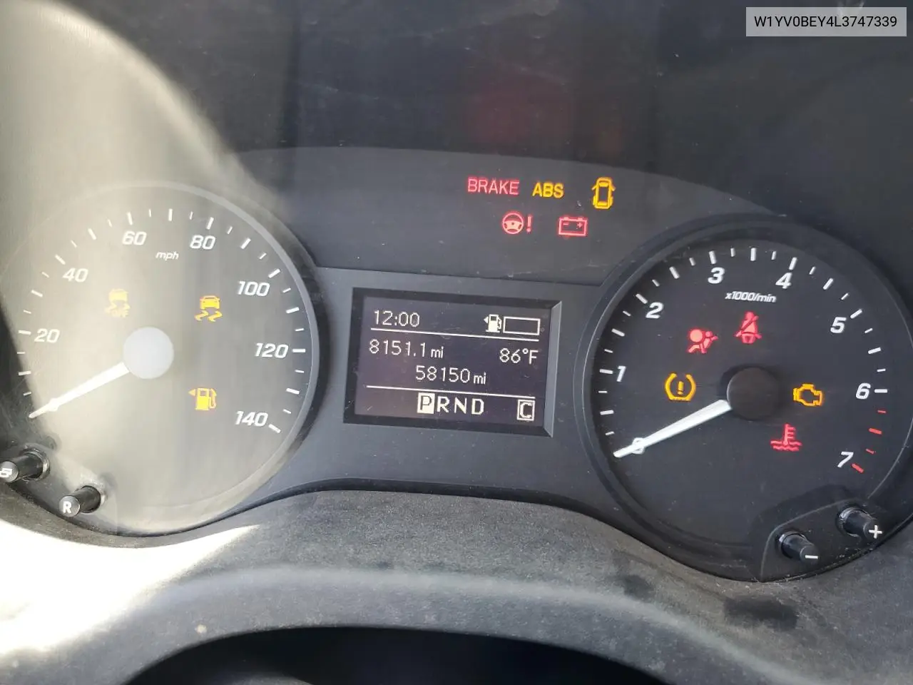 2020 Mercedes-Benz Metris VIN: W1YV0BEY4L3747339 Lot: 58855925