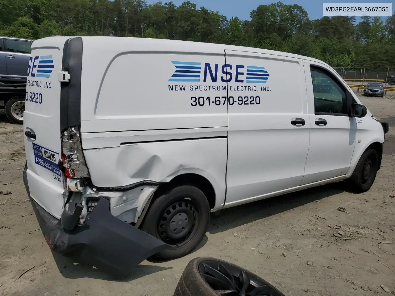 2020 Mercedes-Benz Metris VIN: WD3PG2EA9L3667055 Lot: 59223785