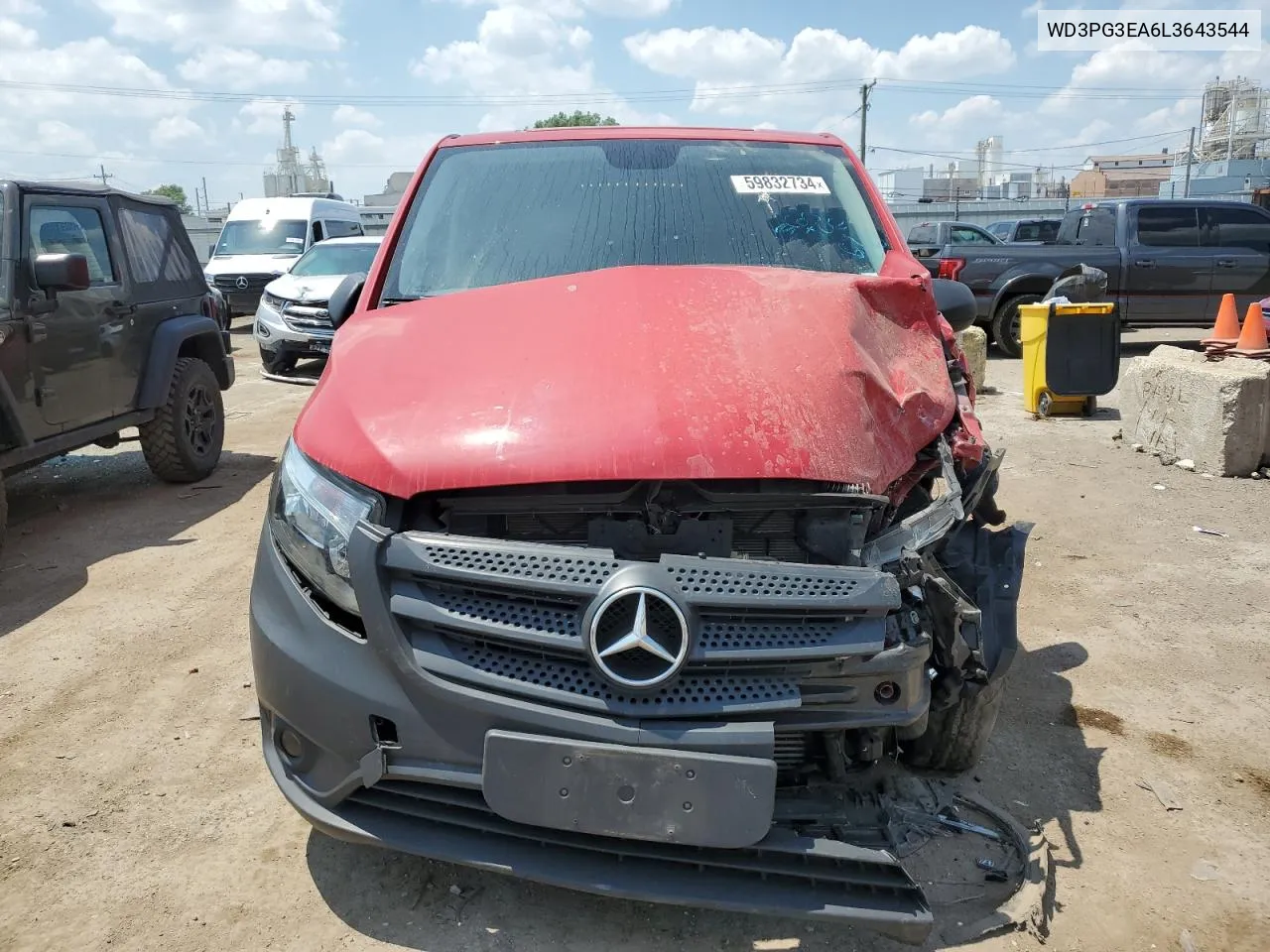 2020 Mercedes-Benz Metris VIN: WD3PG3EA6L3643544 Lot: 59832734