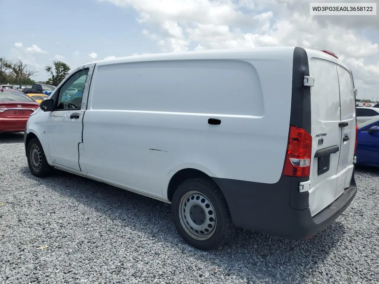 2020 Mercedes-Benz Metris VIN: WD3PG3EA0L3658122 Lot: 60428825