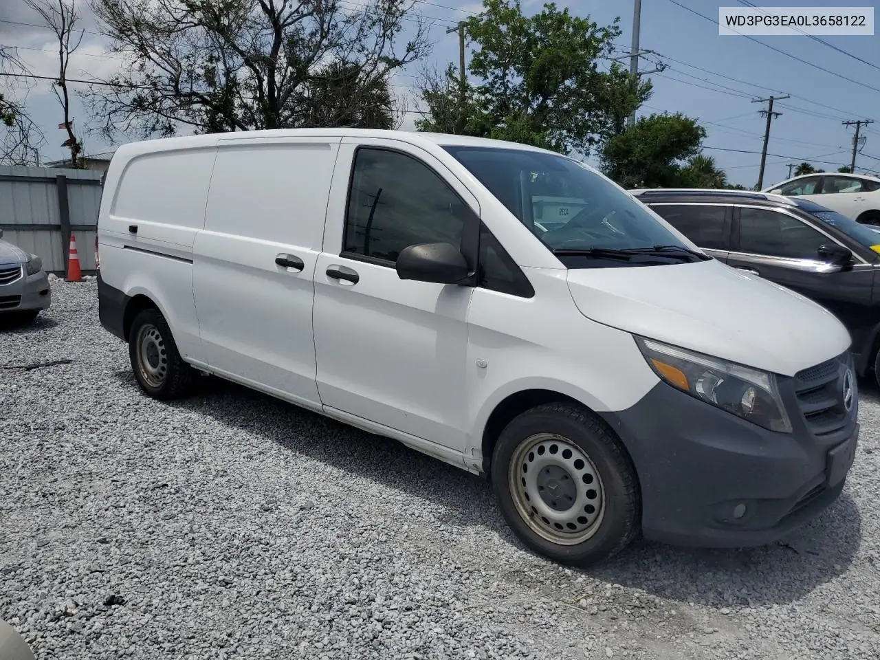 2020 Mercedes-Benz Metris VIN: WD3PG3EA0L3658122 Lot: 60428825