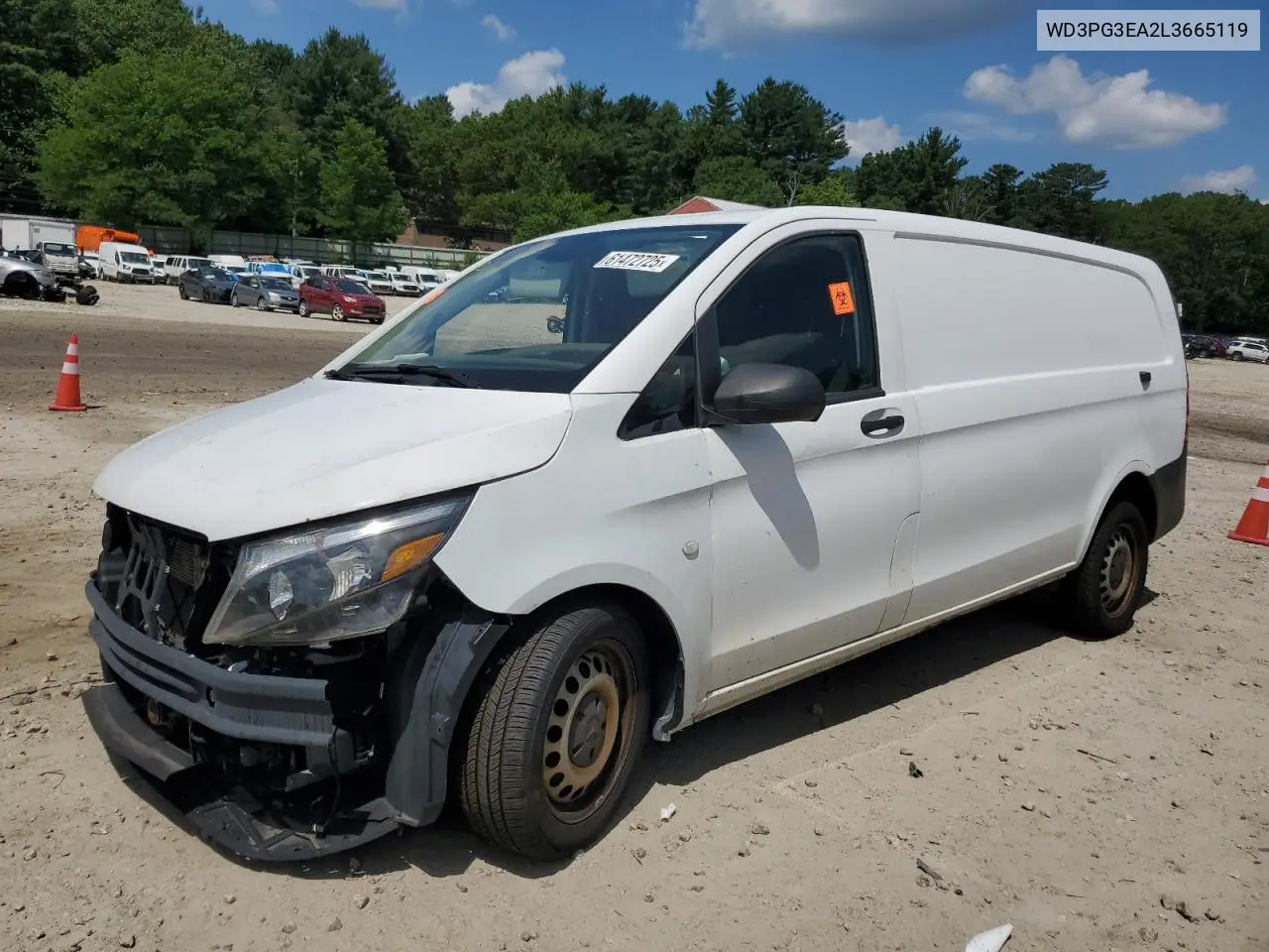 2020 Mercedes-Benz Metris VIN: WD3PG3EA2L3665119 Lot: 61472725