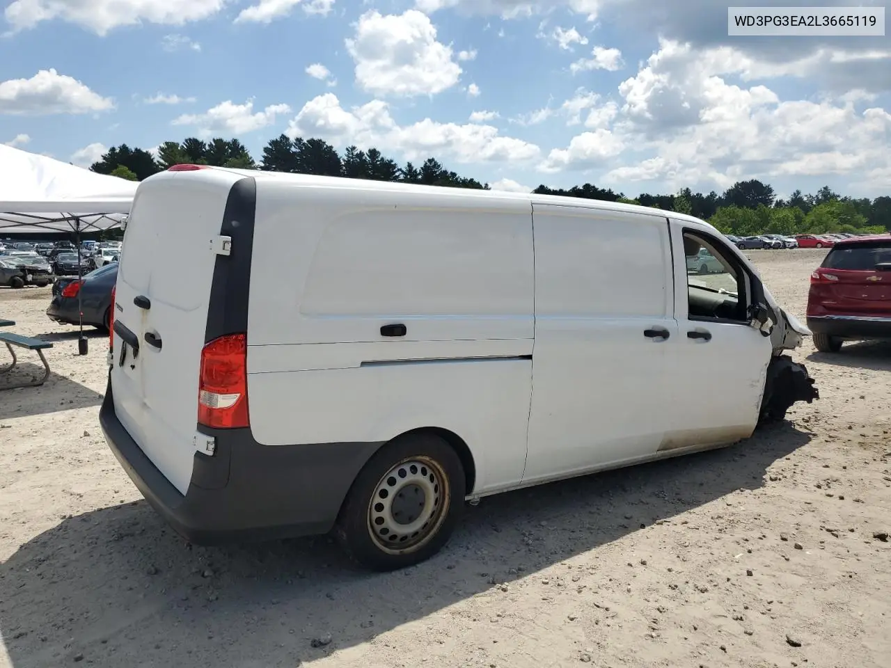 2020 Mercedes-Benz Metris VIN: WD3PG3EA2L3665119 Lot: 61472725