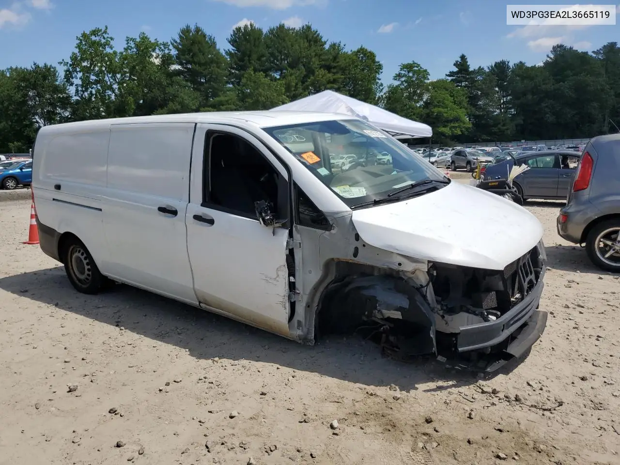 2020 Mercedes-Benz Metris VIN: WD3PG3EA2L3665119 Lot: 61472725