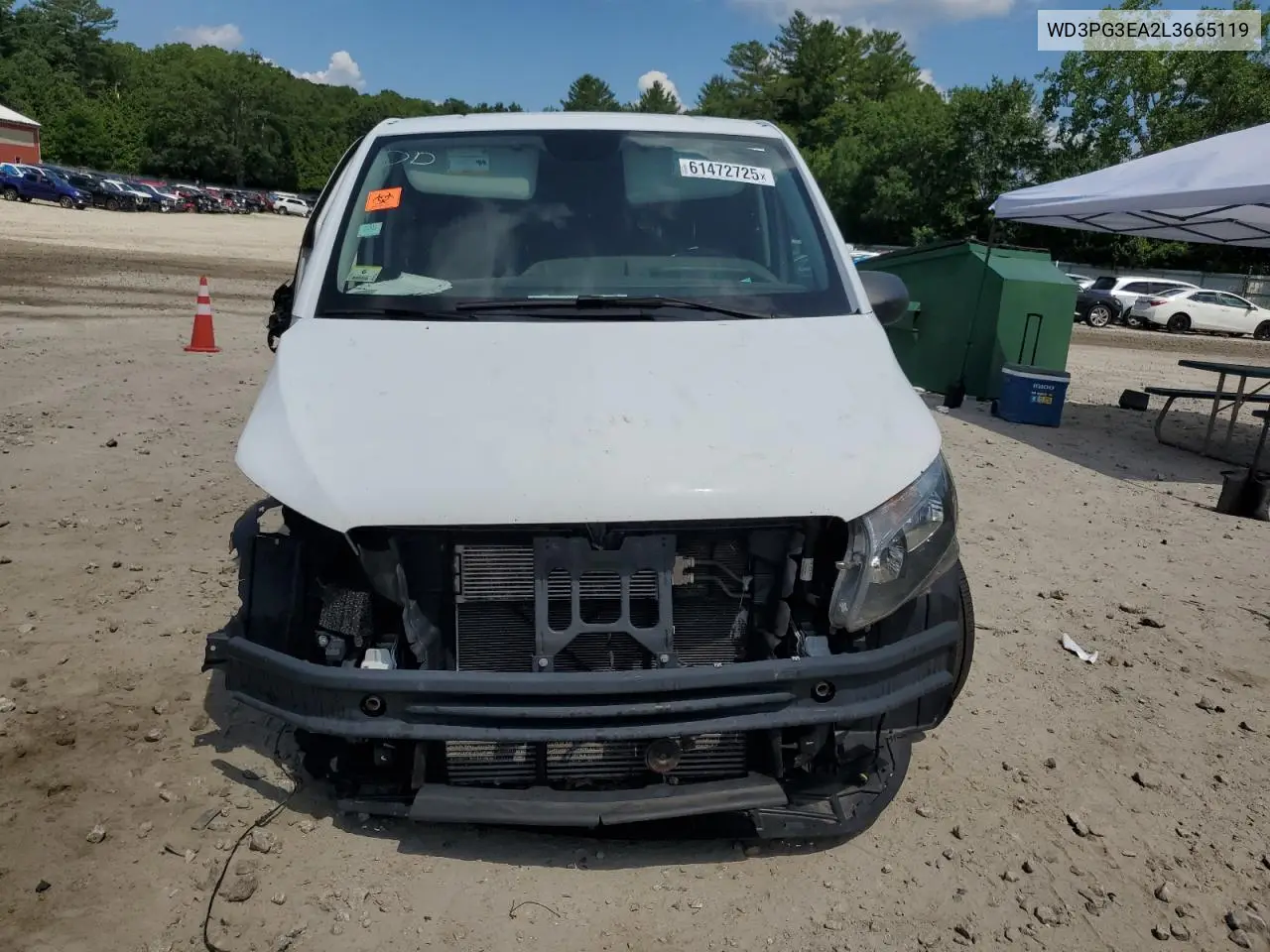 2020 Mercedes-Benz Metris VIN: WD3PG3EA2L3665119 Lot: 61472725