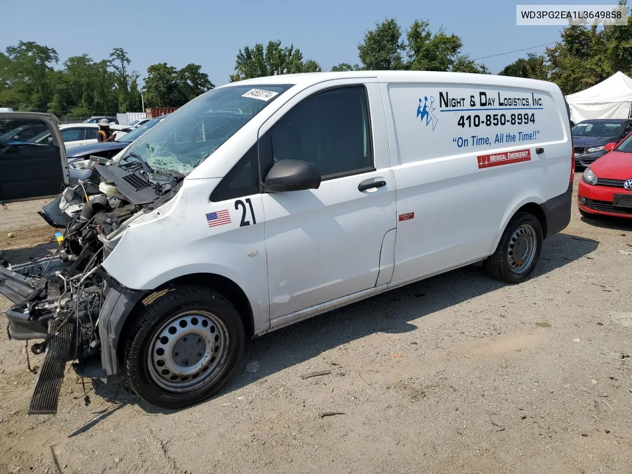 2020 Mercedes-Benz Metris VIN: WD3PG2EA1L3649858 Lot: 64553774