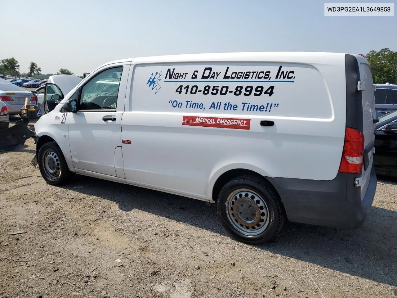 2020 Mercedes-Benz Metris VIN: WD3PG2EA1L3649858 Lot: 64553774