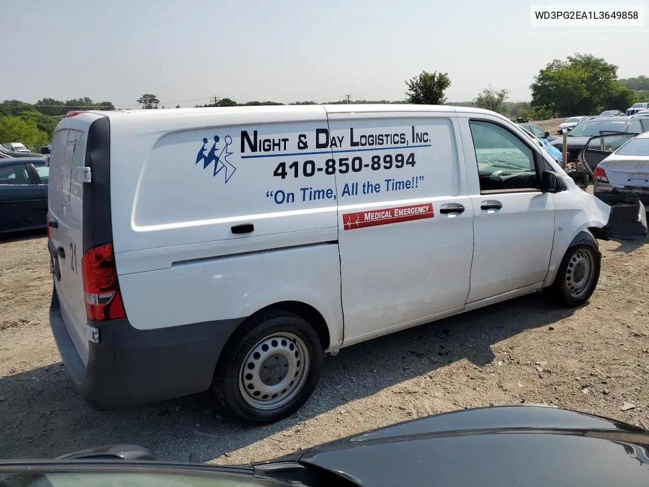 2020 Mercedes-Benz Metris VIN: WD3PG2EA1L3649858 Lot: 64553774