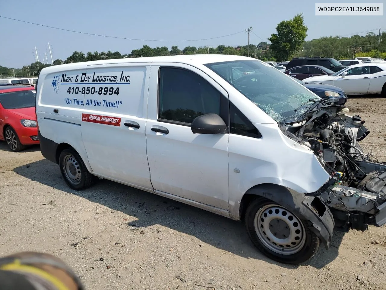 2020 Mercedes-Benz Metris VIN: WD3PG2EA1L3649858 Lot: 64553774