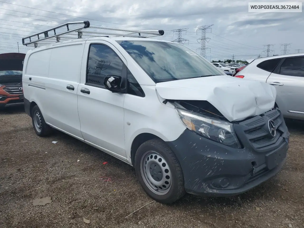 2020 Mercedes-Benz Metris VIN: WD3PG3EA5L3672484 Lot: 64563785
