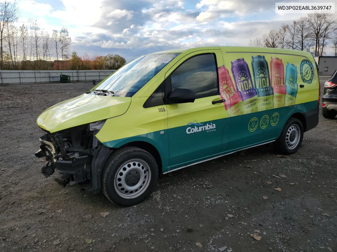 2020 Mercedes-Benz Metris VIN: WD3PG2EA8L3639747 Lot: 77764534