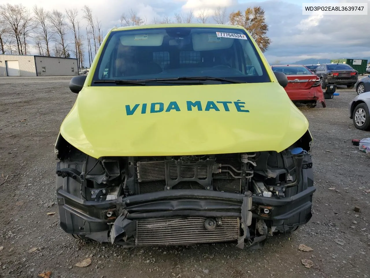 2020 Mercedes-Benz Metris VIN: WD3PG2EA8L3639747 Lot: 77764534