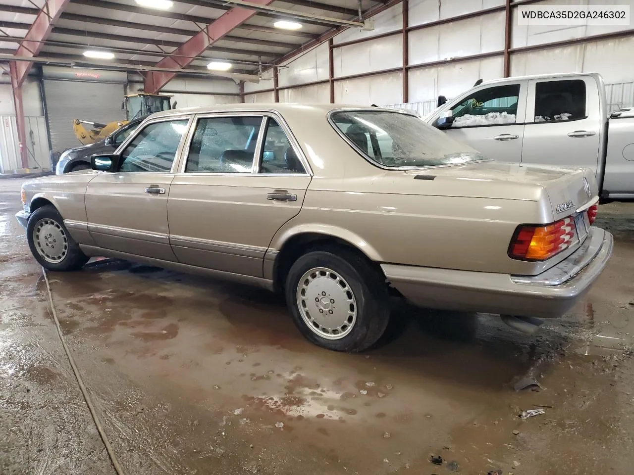 1986 Mercedes-Benz 420 Sel VIN: WDBCA35D2GA246302 Lot: 87239744