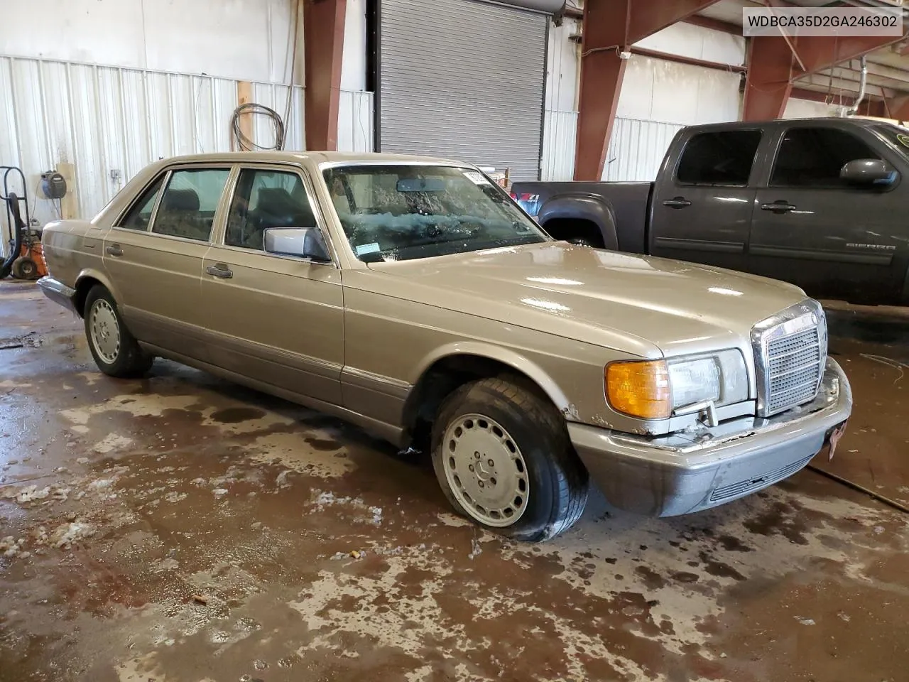 1986 Mercedes-Benz 420 Sel VIN: WDBCA35D2GA246302 Lot: 87239744