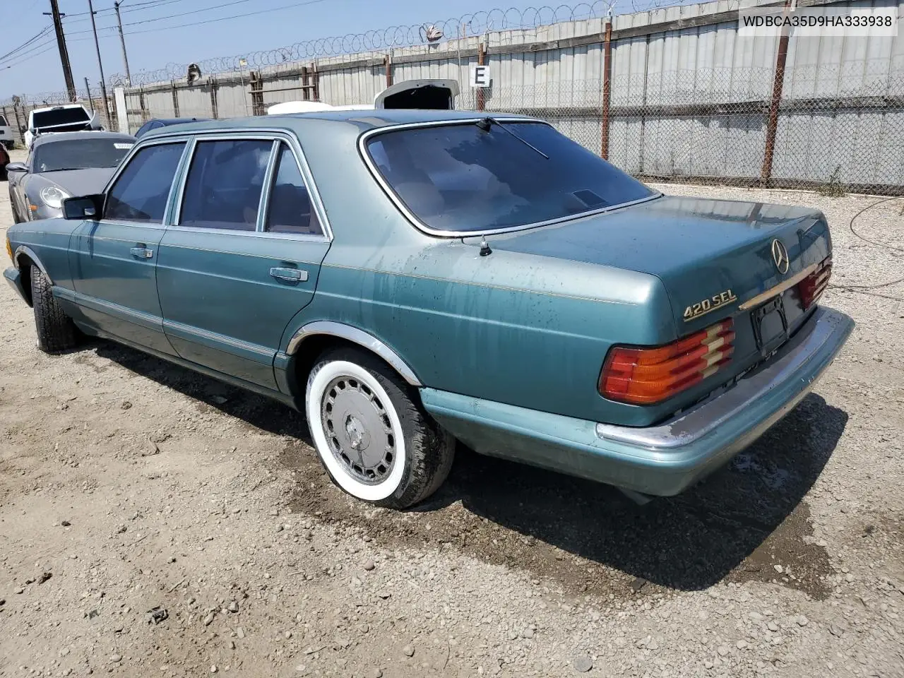 1987 Mercedes-Benz 420 Sel VIN: WDBCA35D9HA333938 Lot: 60694405