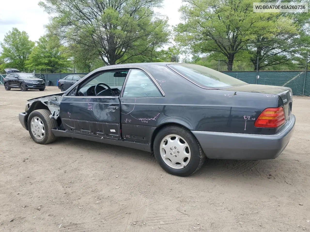 1995 Mercedes-Benz S 500 VIN: WDBGA70E4SA260736 Lot: 54818145