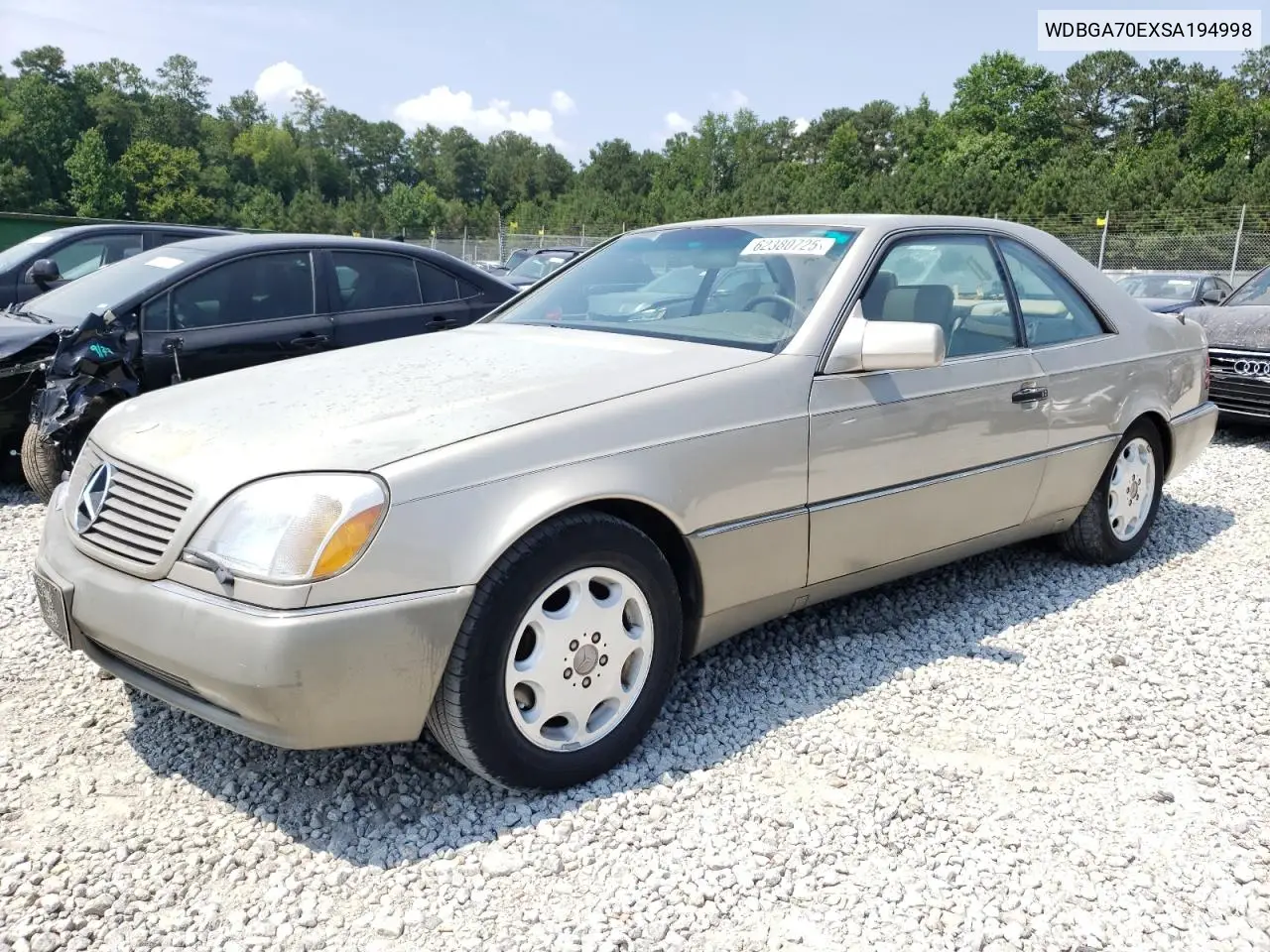 1995 Mercedes-Benz S 500 VIN: WDBGA70EXSA194998 Lot: 62380725