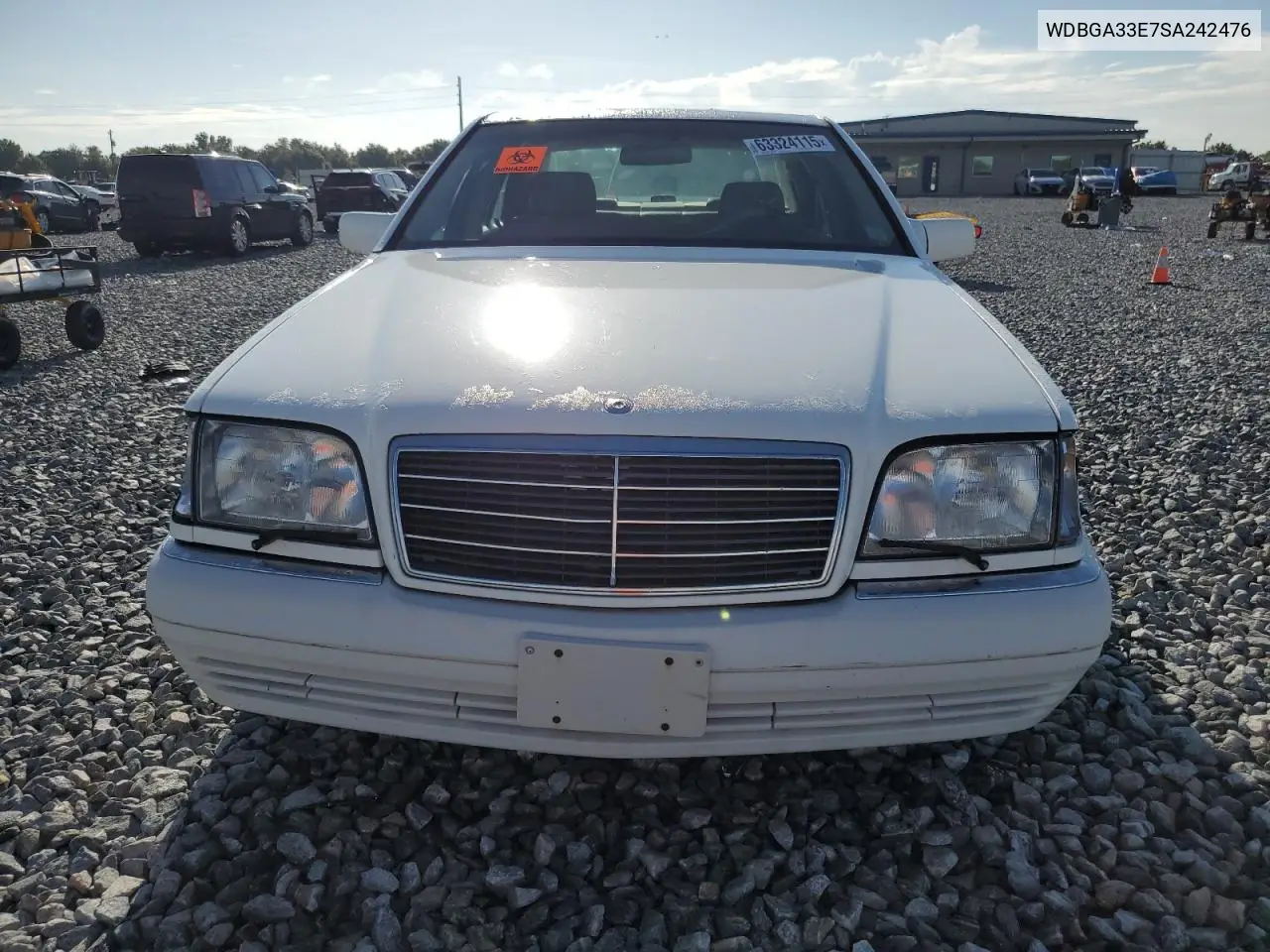 1995 Mercedes-Benz S 320 VIN: WDBGA33E7SA242476 Lot: 63324115