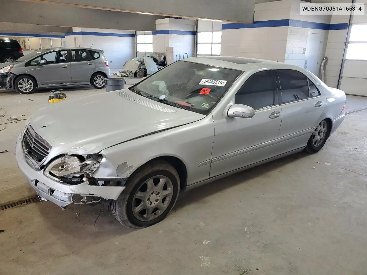 2001 Mercedes-Benz S 430 VIN: WDBNG70J51A165314 Lot: 46448515