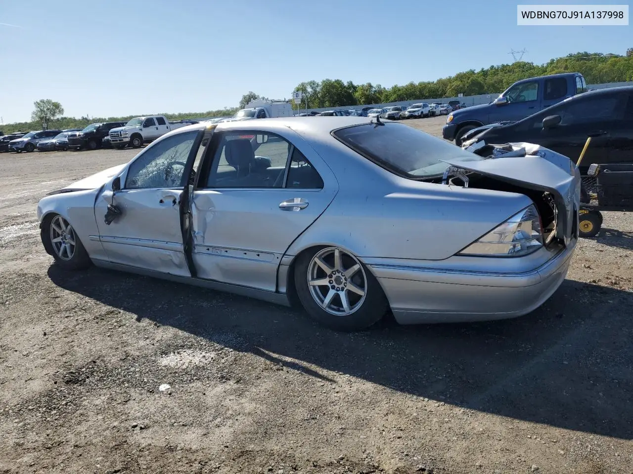 2001 Mercedes-Benz S 430 VIN: WDBNG70J91A137998 Lot: 51277265