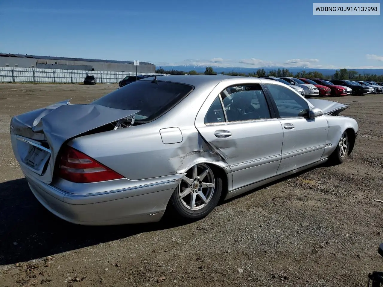 2001 Mercedes-Benz S 430 VIN: WDBNG70J91A137998 Lot: 51277265