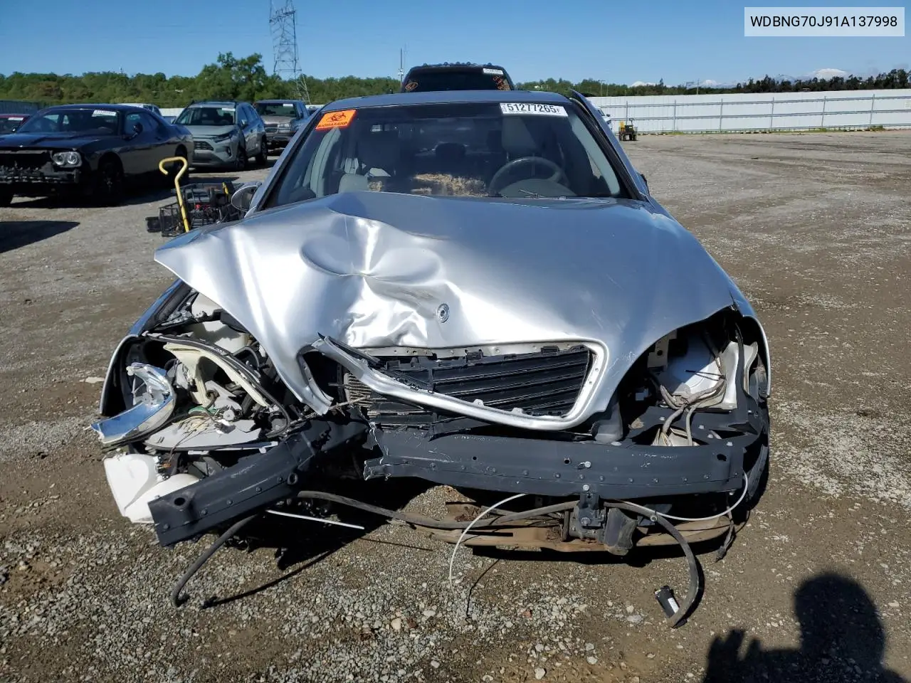 2001 Mercedes-Benz S 430 VIN: WDBNG70J91A137998 Lot: 51277265