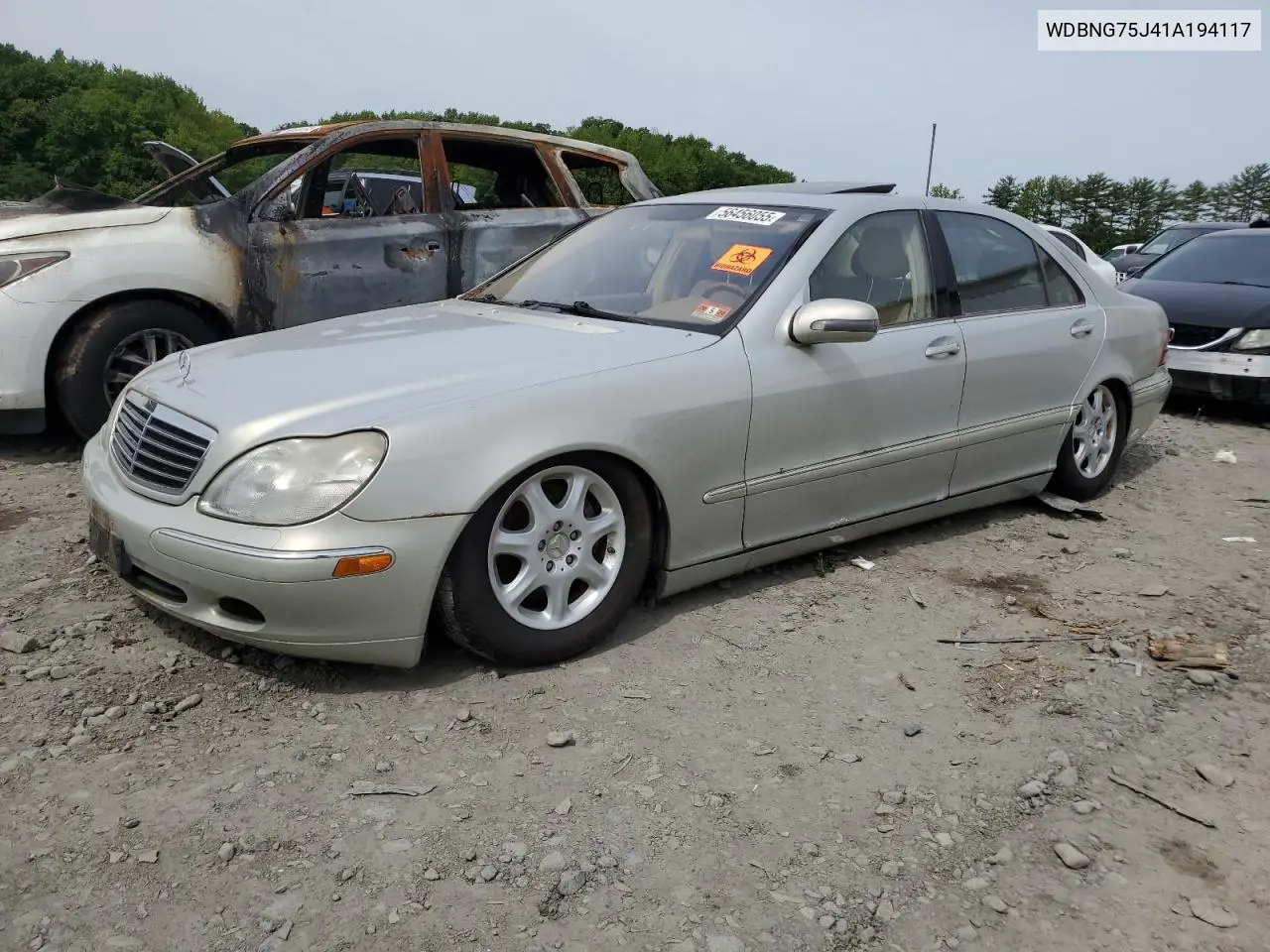 2001 Mercedes-Benz S 500 VIN: WDBNG75J41A194117 Lot: 56456055