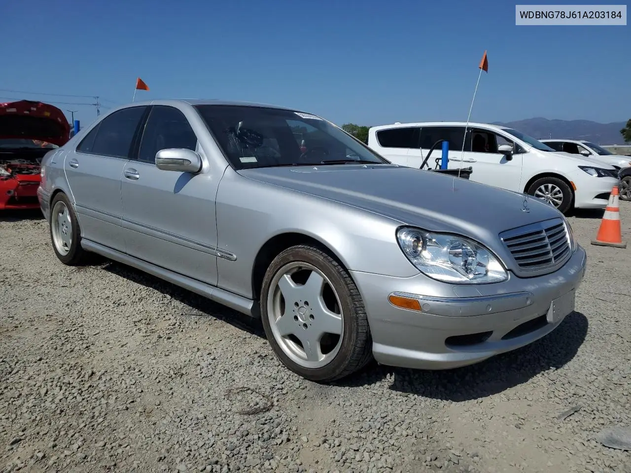 2001 Mercedes-Benz S 600 VIN: WDBNG78J61A203184 Lot: 58533935